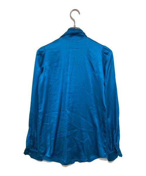 GUCCI（グッチ）GUCCI (グッチ) ボウタイシルクブラウス ブルー サイズ:Mの古着・服飾アイテム