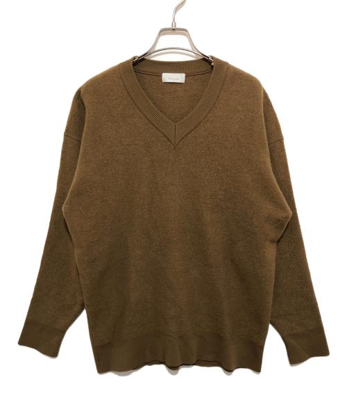Phlannel（フランネル）Phlannel (フランネル) Wool Yak V-neck Knit ブラウン サイズ:4の古着・服飾アイテム