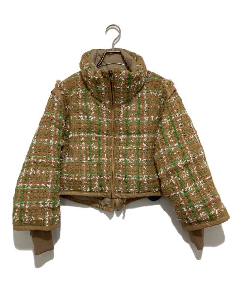 WRINN（リン）WRINN (リン) 4wayリバーシブルツイードダウン ブラウン サイズ:38の古着・服飾アイテム