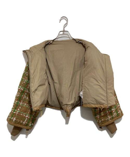 WRINN（リン）WRINN (リン) 4wayリバーシブルツイードダウン ブラウン サイズ:38の古着・服飾アイテム