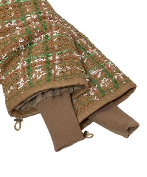 WRINN（リン）WRINN (リン) 4wayリバーシブルツイードダウン ブラウン サイズ:38の古着・服飾アイテム