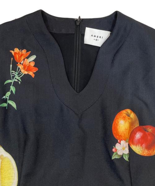 Ameri（アメリ）Ameri (アメリ) ELEANOR LINEN LIKE DRESS ブラック サイズ:Mの古着・服飾アイテム