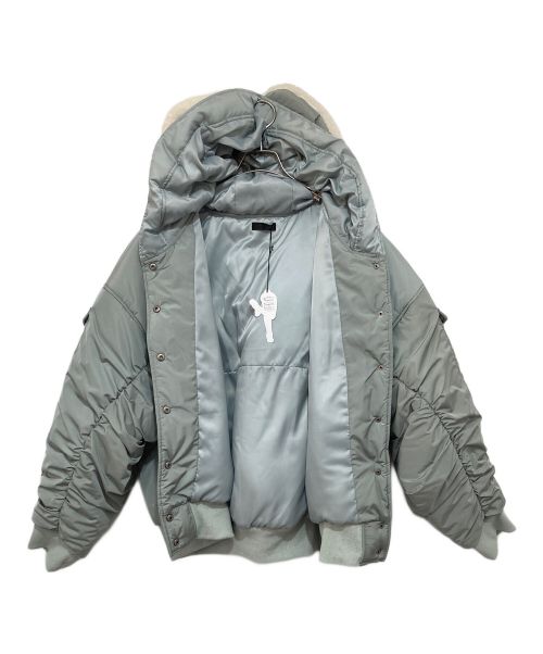 FICTION TOKYO（フィクショントーキョー）FICTION TOKYO (フィクショントーキョー) Hooded Nylon Bomber Jacket グレー サイズ:SIZE Freeの古着・服飾アイテム