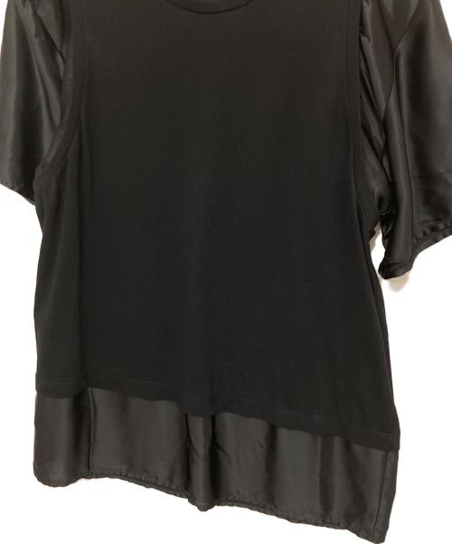 MM6 Maison Margiela（エムエムシックスメゾンマルジェラ）MM6 Maison Margiela (エムエムシックスメゾンマルジェラ) SHORT SLEEVE TOPS ブラック サイズ:XSの古着・服飾アイテム