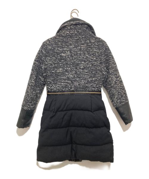 TATRAS（タトラス）TATRAS (タトラス) ツイード 切替 ダウン コート ブラック サイズ:02の古着・服飾アイテム