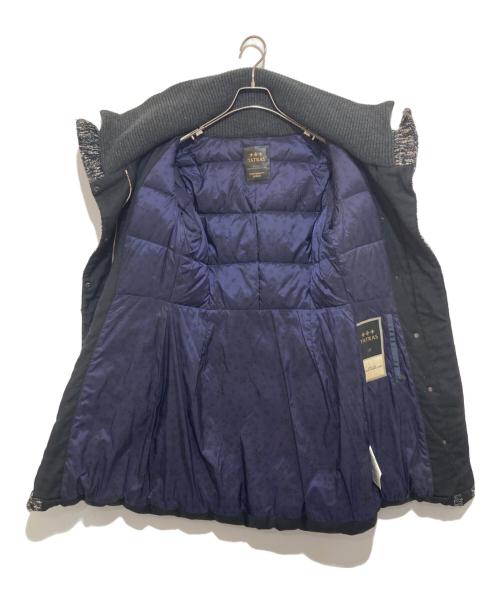 TATRAS（タトラス）TATRAS (タトラス) ツイード 切替 ダウン コート ブラック サイズ:02の古着・服飾アイテム