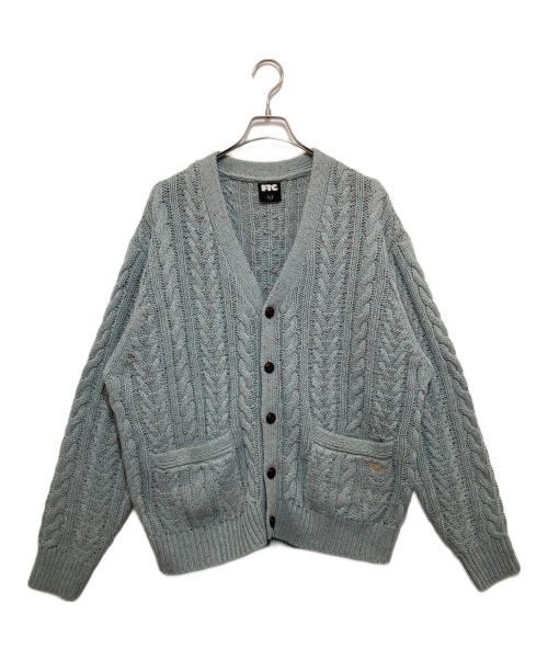 FTC（エフティーシー）FTC (エフティーシー) CABLE KNIT CARDIGAN ブルー サイズ:Lの古着・服飾アイテム