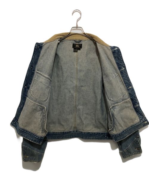 RRL（ダブルアールエル）RRL (ダブルアールエル) 襟コーデュロイ デニムジャケット インディゴ サイズ:Lの古着・服飾アイテム