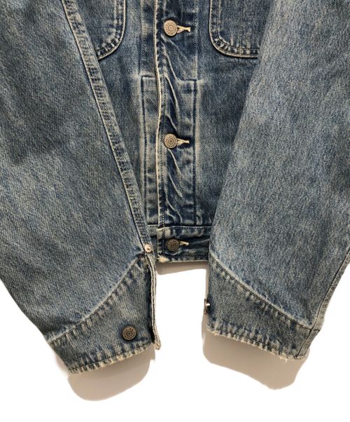 RRL（ダブルアールエル）RRL (ダブルアールエル) 襟コーデュロイ デニムジャケット インディゴ サイズ:Lの古着・服飾アイテム