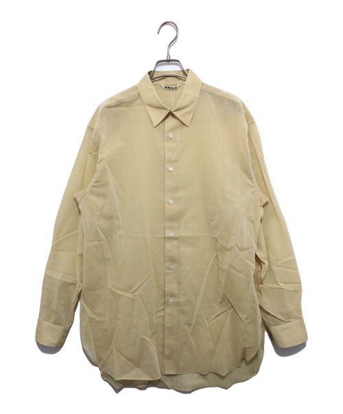 AURALEE（オーラリー）AURALEE (オーラリー) HARD TWIST FINX ORGANDY SHIRT イエロー サイズ:4の古着・服飾アイテム