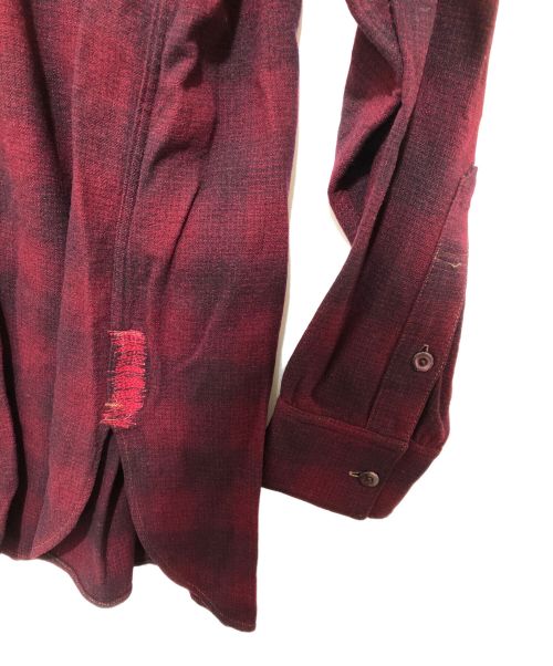 PENDLETON（ペンドルトン）PENDLETON (ペンドルトン) 30’s オンブレチェックシャツ レッド サイズ:不明の古着・服飾アイテム