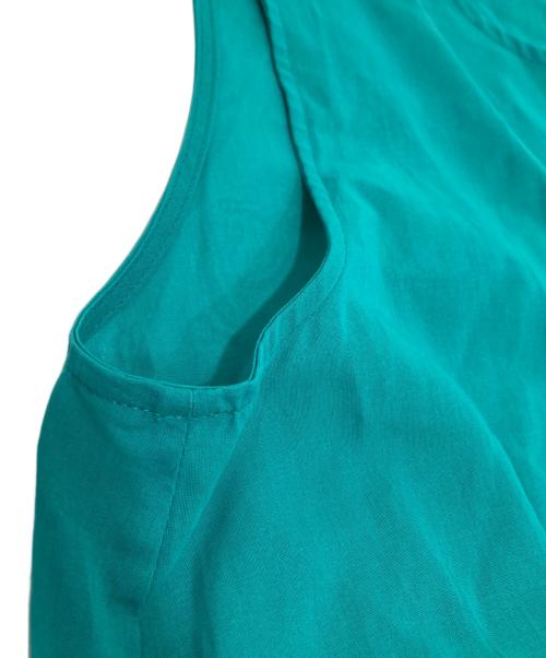 ANAYI（アナイ）ANAYI (アナイ) チンツオーガンジーギャザー ワンピース グリーン サイズ:34の古着・服飾アイテム