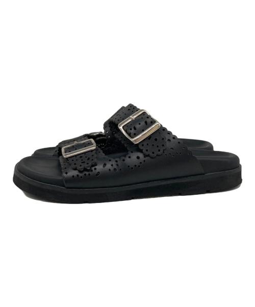 PELLICO SUNNY（ペリーコサニー）PELLICO SUNNY (ペリーコサニー) カットワーク フスベットサンダル ブラック サイズ:38の古着・服飾アイテム