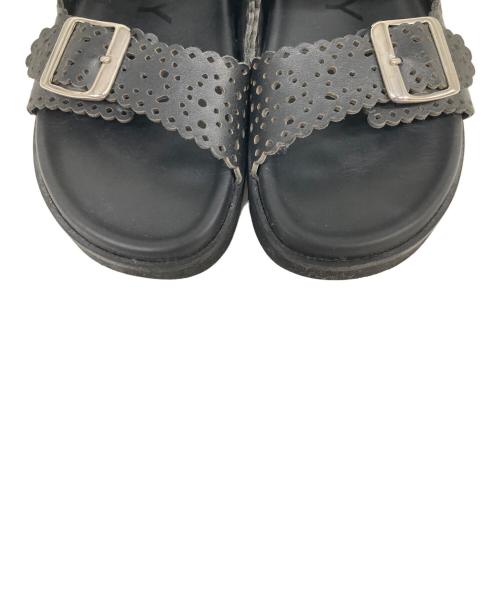 PELLICO SUNNY（ペリーコサニー）PELLICO SUNNY (ペリーコサニー) カットワーク フスベットサンダル ブラック サイズ:38の古着・服飾アイテム