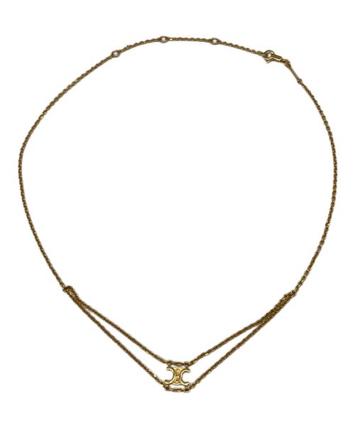 CELINE（セリーヌ）CELINE (セリーヌ) トリオンフ サスペンダーネックレス ゴールドの古着・服飾アイテム
