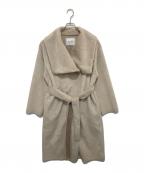 HER LIP TOハーリップトゥ）の古着「Grace Wrap Coat　グレースラップコート　エコファーコート　1243307086」｜ベージュ