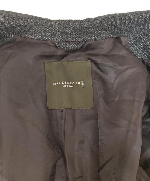 MACKINTOSH LONDON（マッキントッシュ ロンドン）MACKINTOSH LONDON (マッキントッシュ ロンドン) ツイル無地ウールステンカラーコート グレー サイズ:36の古着・服飾アイテム