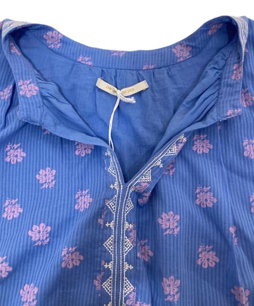 ne quittez pas（ヌキテパ）ne quittez pas (ヌキテパ) Dobby Stripe Flower Print Sleeveless Dress ブルー サイズ:Mの古着・服飾アイテム