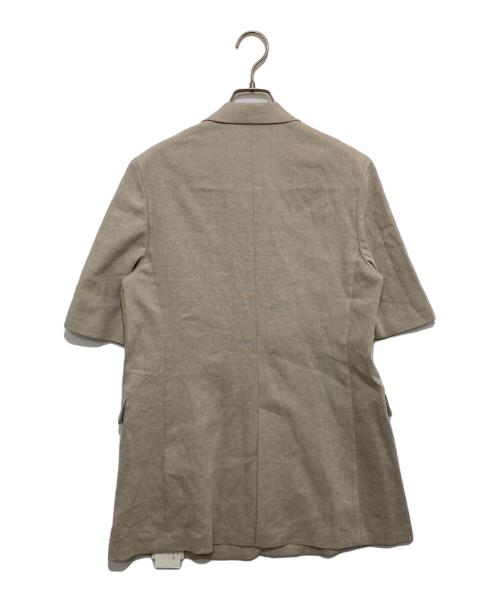 journal standard L'essage（ジャーナルスタンダード レサージュ）journal standard L'essage (ジャーナルスタンダード レサージュ) リネンストレッチハーフスリーブジャケット ベージュ サイズ:SIZE Freeの古着・服飾アイテム