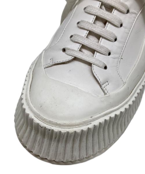 JIL SANDER（ジルサンダー）JIL SANDER (ジルサンダー) レザー厚底スニーカー ホワイト サイズ:40の古着・服飾アイテム