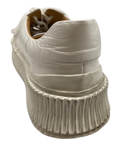 JIL SANDER（ジルサンダー）JIL SANDER (ジルサンダー) レザー厚底スニーカー ホワイト サイズ:40の古着・服飾アイテム