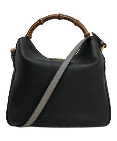 GUCCI（グッチ）GUCCI (グッチ) ミディアム ショルダーバッグ バンブー 746124 ブラックの古着・服飾アイテム
