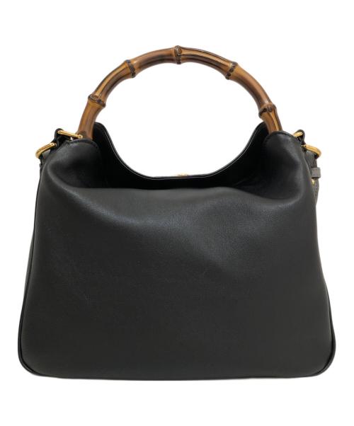 GUCCI（グッチ）GUCCI (グッチ) ミディアム ショルダーバッグ バンブー 746124 ブラックの古着・服飾アイテム