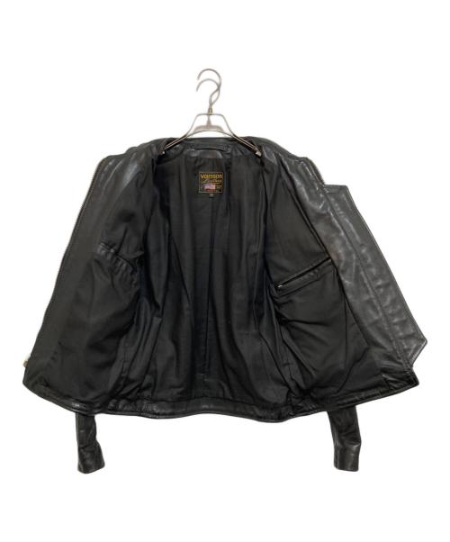 VANSON（バンソン）VANSON (バンソン) エンフィールドレザージャケット ブラック サイズ:38の古着・服飾アイテム