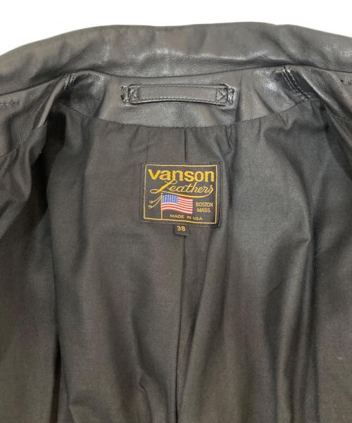 VANSON（バンソン）VANSON (バンソン) エンフィールドレザージャケット ブラック サイズ:38の古着・服飾アイテム