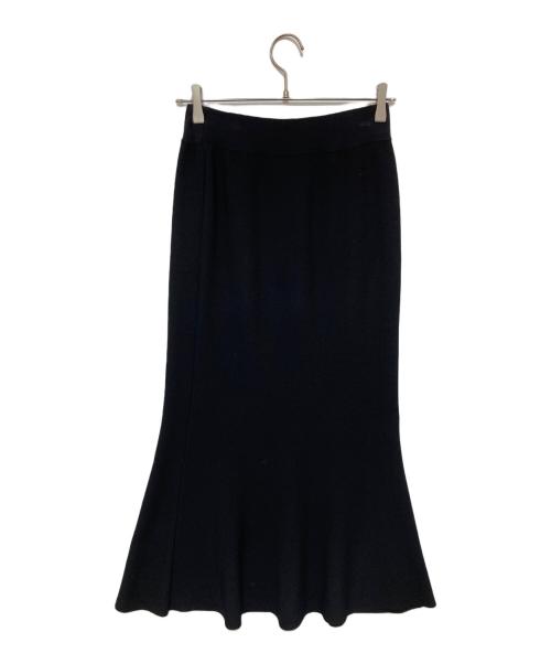 ROOM NO.8 BLACK（ルームエイトブラック）ROOM NO.8 BLACK (ルームエイトブラック) ニットロングスカート ブラック サイズ:FREEの古着・服飾アイテム