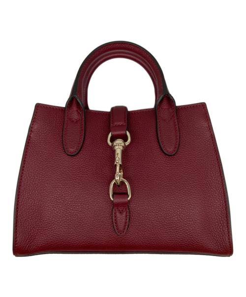 GUCCI（グッチ）GUCCI (グッチ) クロージャー付き スモール トートバッグ 795349 レッドの古着・服飾アイテム