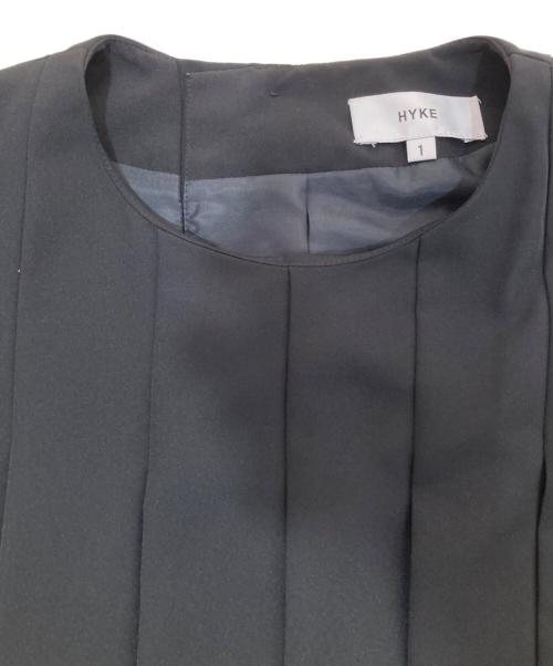HYKE（ハイク）HYKE (ハイク) プリーツノースリーブワンピース ブラック サイズ:Sの古着・服飾アイテム
