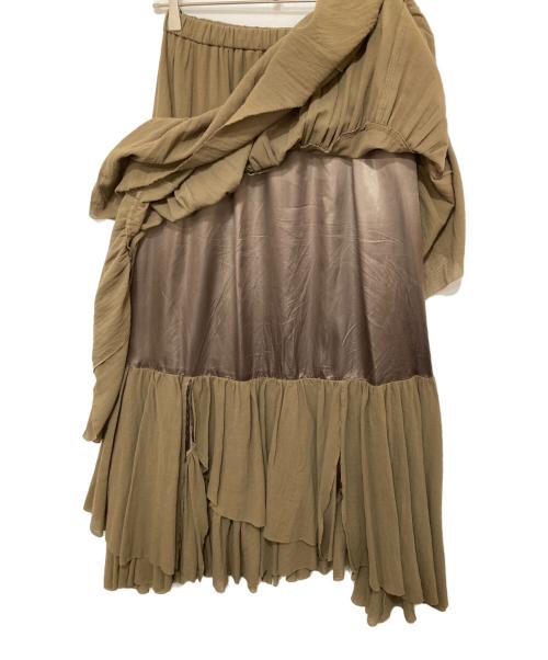 CASA FLINE（カーサフライン）CASA FLINE (カーサフライン) コットンティアードスカート カーキ サイズ:FREEの古着・服飾アイテム