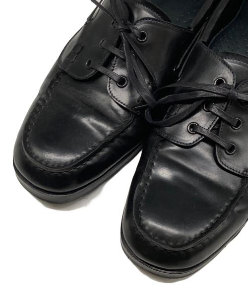 chausser（ショセ）chausser (ショセ) DECK SHOES CORDOVAN DNY ブラック サイズ:43 26 1/2の古着・服飾アイテム