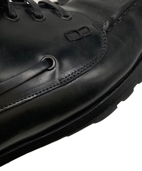 chausser（ショセ）chausser (ショセ) DECK SHOES CORDOVAN DNY ブラック サイズ:43 26 1/2の古着・服飾アイテム