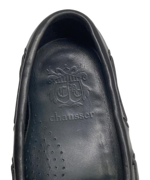 chausser（ショセ）chausser (ショセ) DECK SHOES CORDOVAN DNY ブラック サイズ:43 26 1/2の古着・服飾アイテム