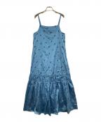 ne quittez pasヌキテパ）の古着「Poly Dupion Beej Embroidery Cami Dress」｜ブルー