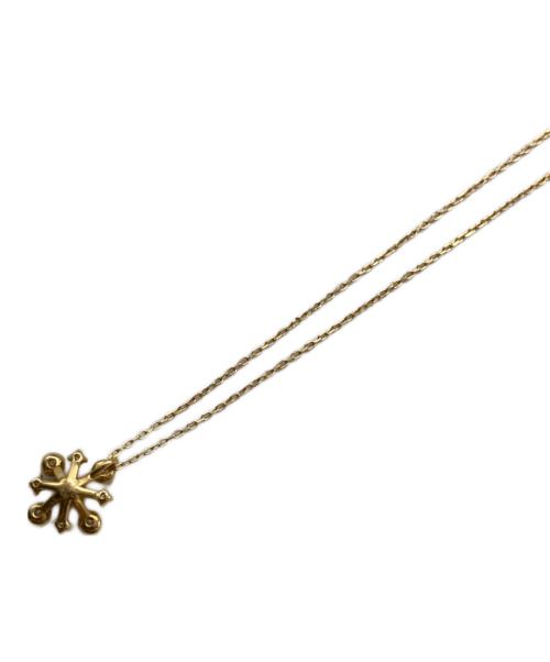 Ponte Vecchio（ポンテヴェキオ）Ponte Vecchio (ポンテヴェキオ) フラワーネックレス チェーン750刻印有/チャームK18YG・0.06刻印 ゴールドの古着・服飾アイテム
