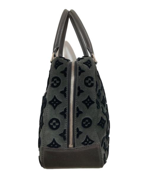 LOUIS VUITTON（ルイ ヴィトン）LOUIS VUITTON (ルイ ヴィトン) ルイ ヴィトン モノグラム タフタ―ジュ ドーヴィル キューブ ハンドバッグ スエード レザー M94332 グリーンの古着・服飾アイテム