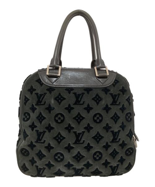 LOUIS VUITTON（ルイ ヴィトン）LOUIS VUITTON (ルイ ヴィトン) ルイ ヴィトン モノグラム タフタ―ジュ ドーヴィル キューブ ハンドバッグ スエード レザー M94332 グリーンの古着・服飾アイテム