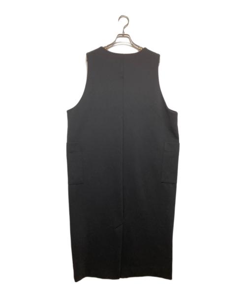 journal standard luxe（ジャーナルスタンダード ラックス）journal standard luxe (ジャーナルスタンダード リュクス) ツイルVネックワンピース ブラック サイズ:FREEの古着・服飾アイテム