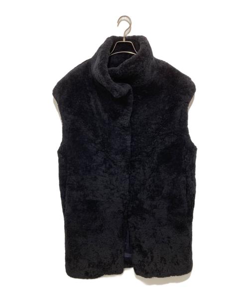 Karl Donoghue（カールドノヒュー）Karl Donoghue (カールドノヒュー) ムートンロングジレ　ボアベスト　NOBLE取扱　STDLGW3 ブラック サイズ:xsの古着・服飾アイテム