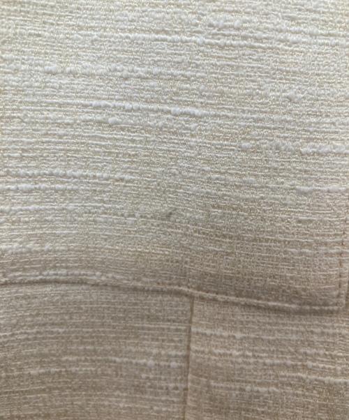 SOEJU（ソージュ）SOEJU (ソージュ) ツィーディージャカードノーカラージャケット ベージュ サイズ:Mの古着・服飾アイテム