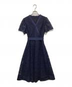 23区ニジュウサンク）の古着「ボタニカルグロッシードレス」｜ネイビー