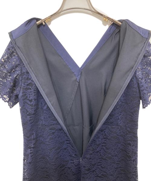 23区（ニジュウサンク）23区 (ニジュウサンク) ボタニカルグロッシードレス ネイビー サイズ:38の古着・服飾アイテム