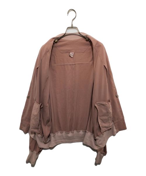NO CONTROL AIR（ノーコントロールエアー）NO CONTROL AIR (ノーコントロールエアー) ポリエステルパウダータッチツイル ショートブルゾン ピンク サイズ:Mの古着・服飾アイテム