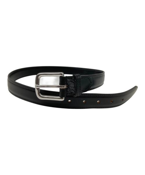 Whitehouse Cox（ホワイトハウスコックス）Whitehouse Cox (ホワイトハウスコックス) レザーベルト ブラックの古着・服飾アイテム