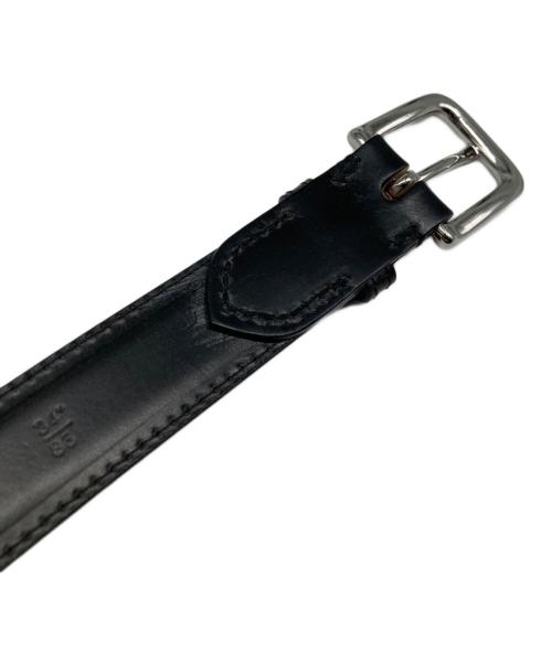 Whitehouse Cox（ホワイトハウスコックス）Whitehouse Cox (ホワイトハウスコックス) レザーベルト ブラックの古着・服飾アイテム