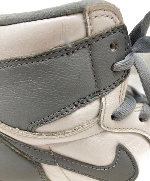 NIKE（ナイキ）NIKE (ナイキ) AIR JORDAN 1 RETRO HIGH OG エア ジョーダン 1 レトロ ハイ オリジナル ステルス/ブラック-セイル 555088-037 グレー サイズ:26㎝の古着・服飾アイテム