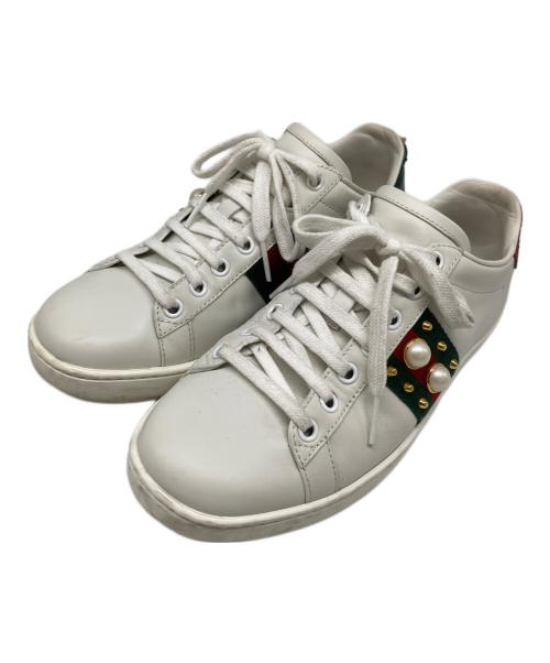 GUCCI（グッチ）GUCCI (グッチ) スニーカー ホワイト サイズ:36 1/2の古着・服飾アイテム